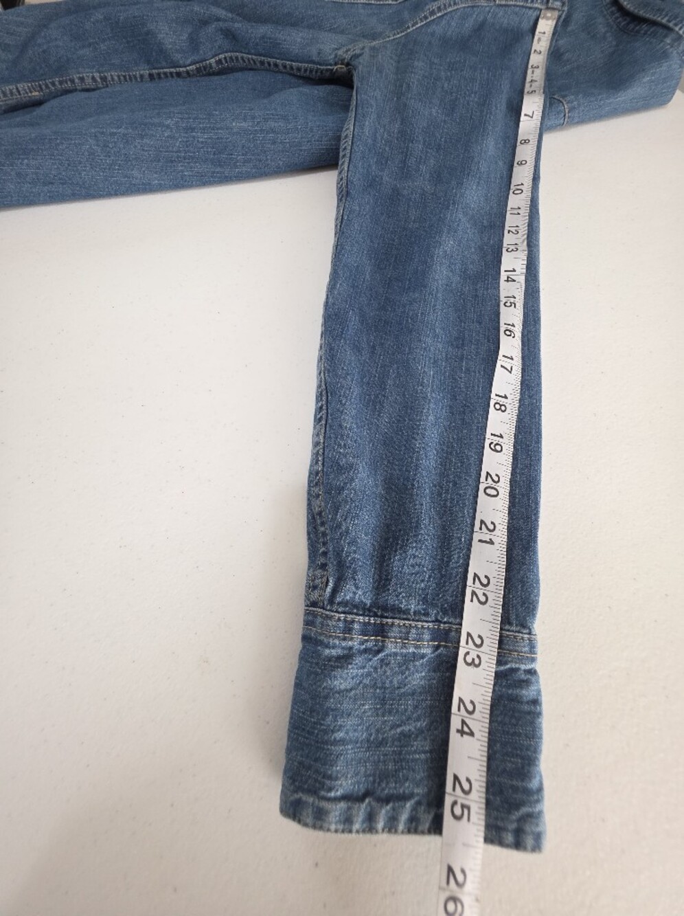 Levi's Standard Fit Pearl Snap Western Denim Shirt Mens L Blue Cotton - Picture 11 of 12